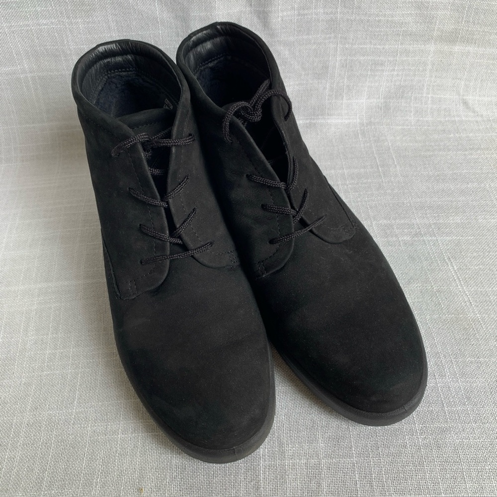 Ecco Women’s Shoes Lace Up Boots New Choice Black Size 9 EU 40 Cotton Lined